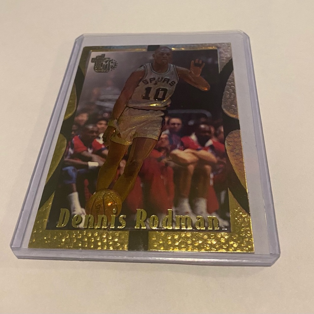 Dennis Rodman 1994-95 Topps MB Embossed Gold Basketball Card Vintage